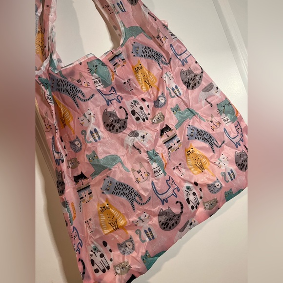 Polyester Large Foldable Portable Shopping Bag / Large Capacity Tote Bag Cats - Picture 3 of 9